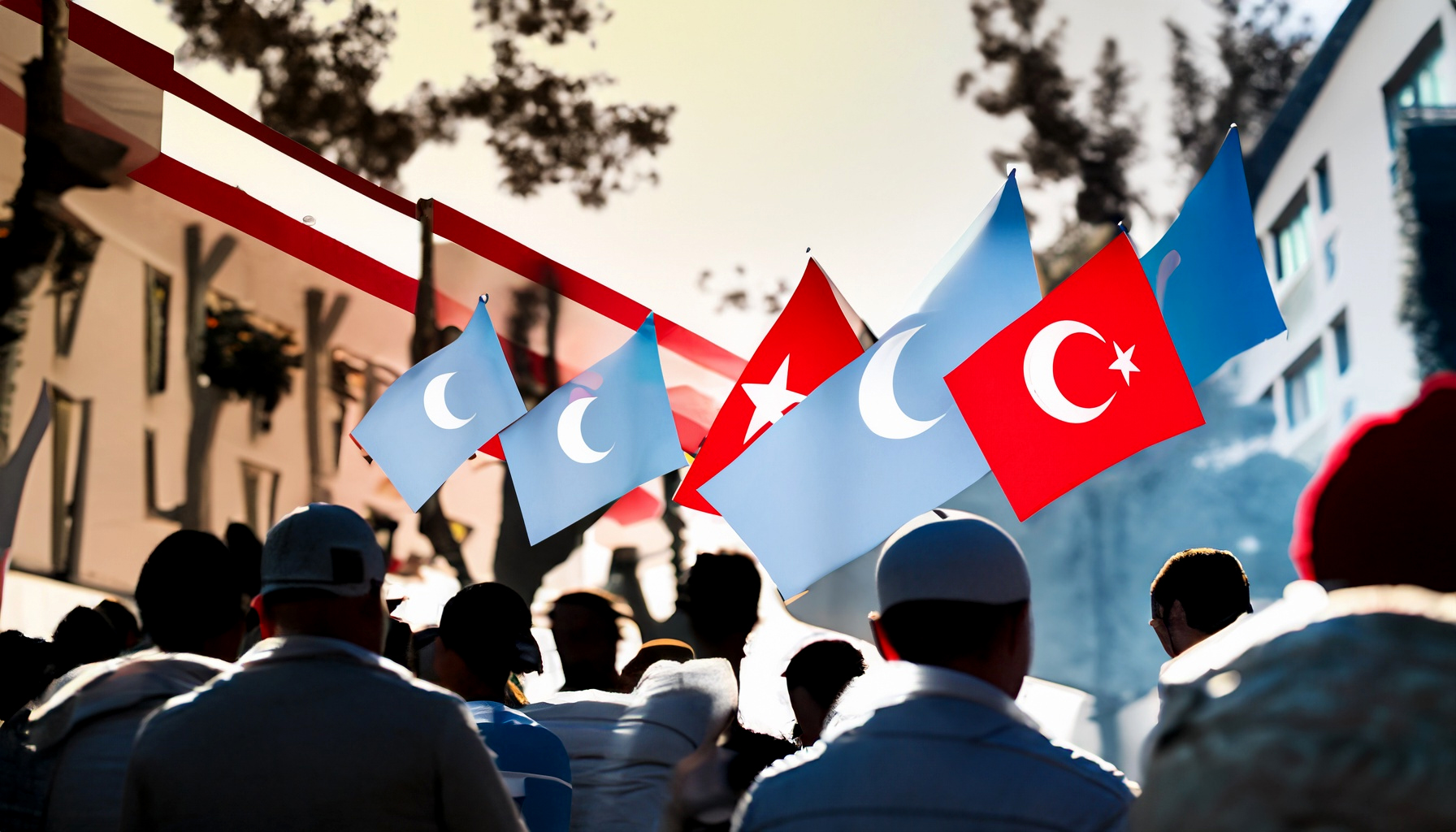 Groupe de manifestants en Turquie